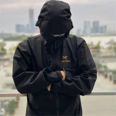 [Best Quality] Arc Teryx Classcic Beta LT GTX Water Proof Jacket Black with Gold Logo