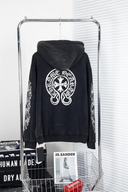 Chr0me Hearts CH C Horseshoe Glow in the Dark Hoodie Black