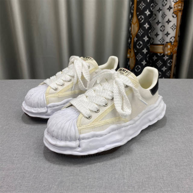 Masion Mihara Yusuhiro MMY Canvas Melting Sole Shoes BeigeLow