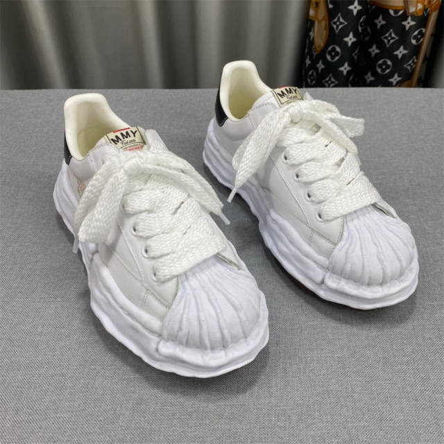 Masion Mihara Yusuhiro MMY Canvas Melting Sole Shoes White Low