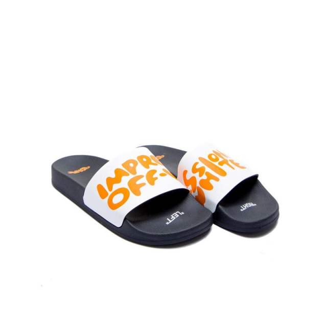 Off White Impression Orange White Sandals/Slides