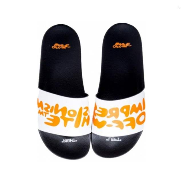 Off White Impression Orange White Sandals/Slides