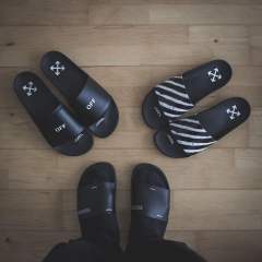Off White Classic Sandals Slides Women/Men Black