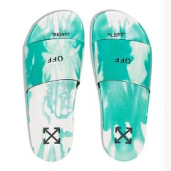 Off White Marble Green Sandals/Slides Women Men