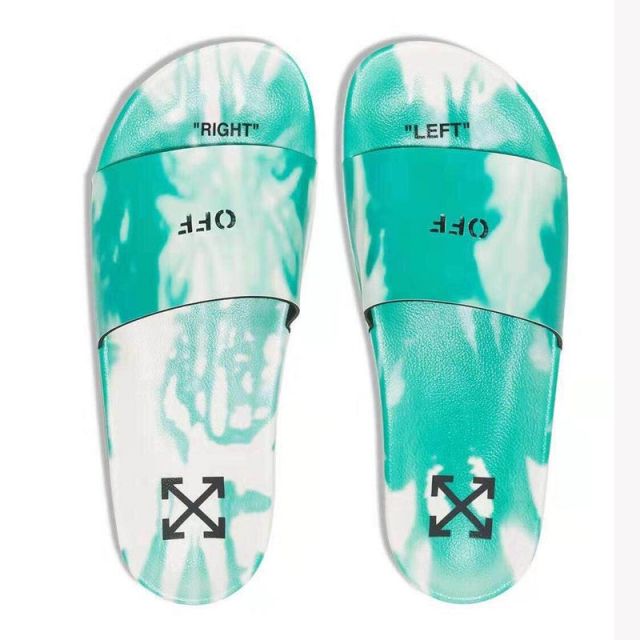 Off White Marble Green Sandals/Slides Women Men