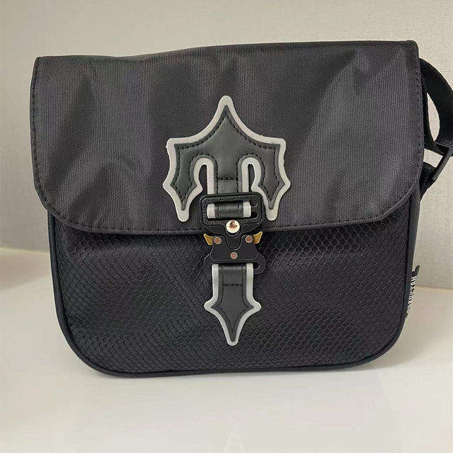 Trapstar Side Shoulder Bag (Black/Blue/Black Reflective)
