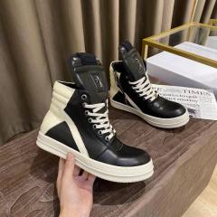 R*ck Owеn* x CH Hi-Street Shoes Boots High Black & White