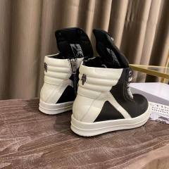 R*ck Owеn* x CH Hi-Street Shoes Boots High Black & White