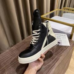 R*ck Owеn* x CH Hi-Street Shoes Boots High Black & White