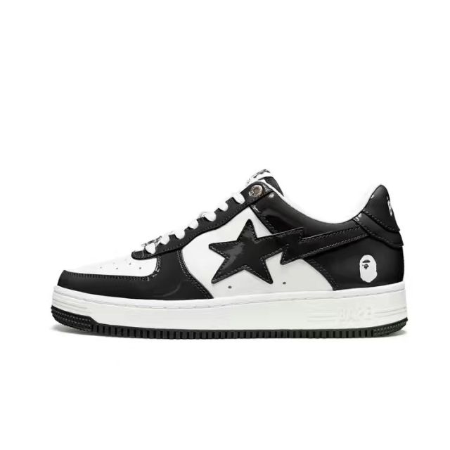 Bape Sta Patent Shoes Black & White (US5-US12)