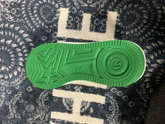 Bape Sta Patent Shoes Patent Leather Shoes Green White Women Men (Size US5-US12)