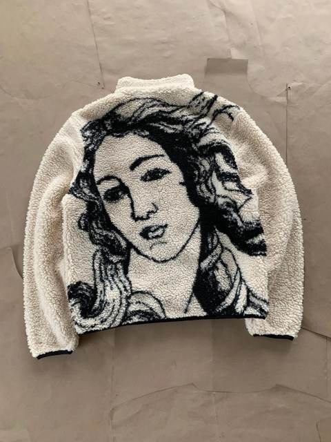 Stussy fleece coat white