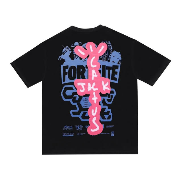 Travis Scott x Fortnite T-Shirt Black White
