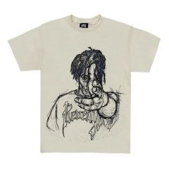 Revenge x Juice WRLD 999 “Sketch Tee” Beige Black