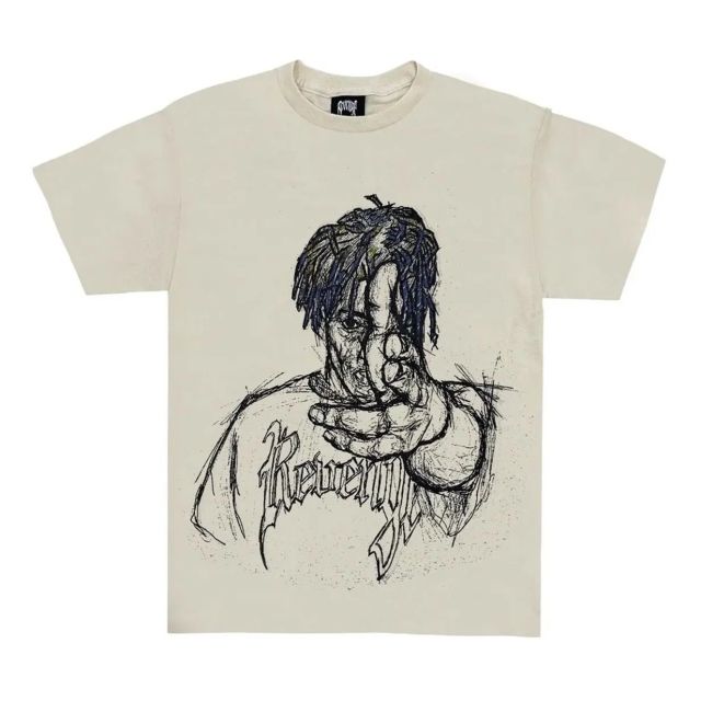 Revenge x Juice WRLD 999 “Sketch Tee” Beige Black