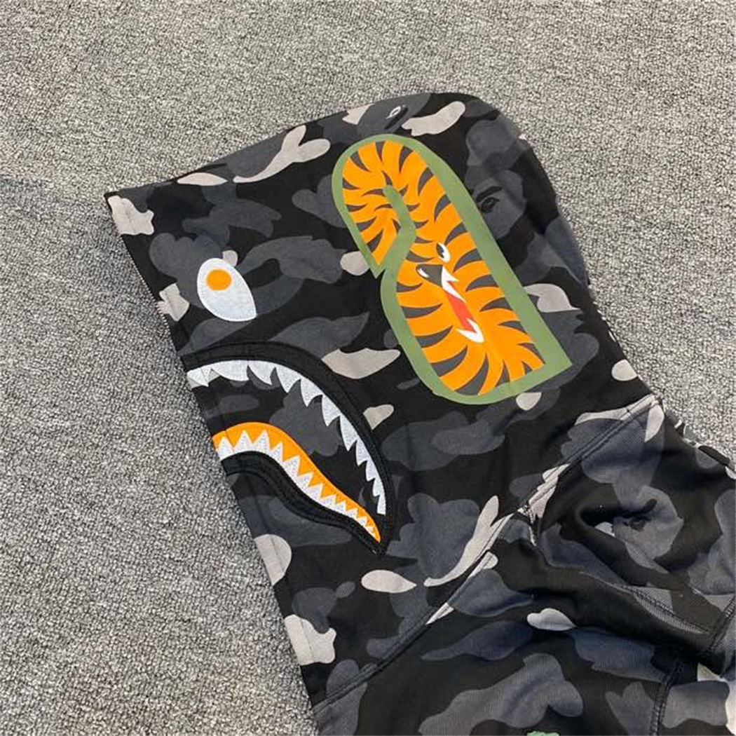 [Best Batch] 1:1 Bape Half Tiger Shark Camo Hoodie (Glow in the Dark)