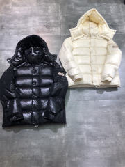 Mon cler Maya 70 Anniversary Puffer Down Jacket Black White