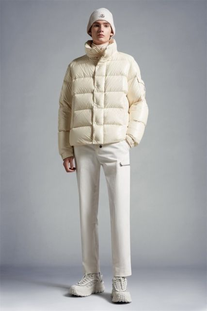 Mon cler Maya 70 Anniversary Puffer Down Jacket Black White