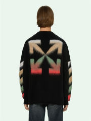 #363 OFF White OW Mo hair Rainbow Color Sweater
