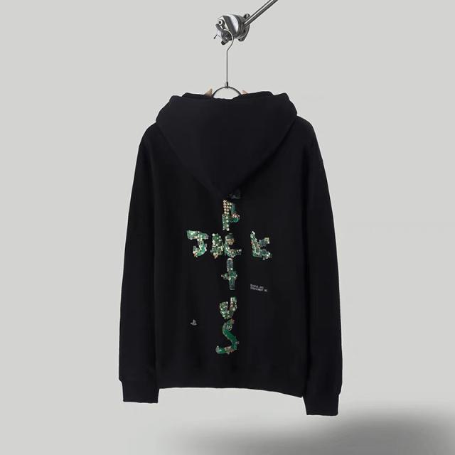 Travis scott motherboard hoodie black blue