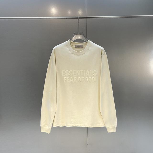 Fog  Fear of God Essentials Crewneck Sweatshirts Beige Pink Olive