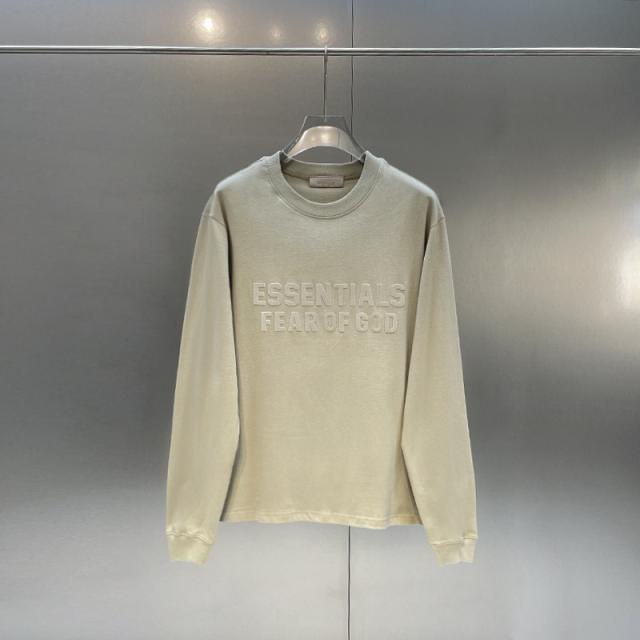 Fog  Fear of God Essentials Crewneck Sweatshirts Beige Pink Olive