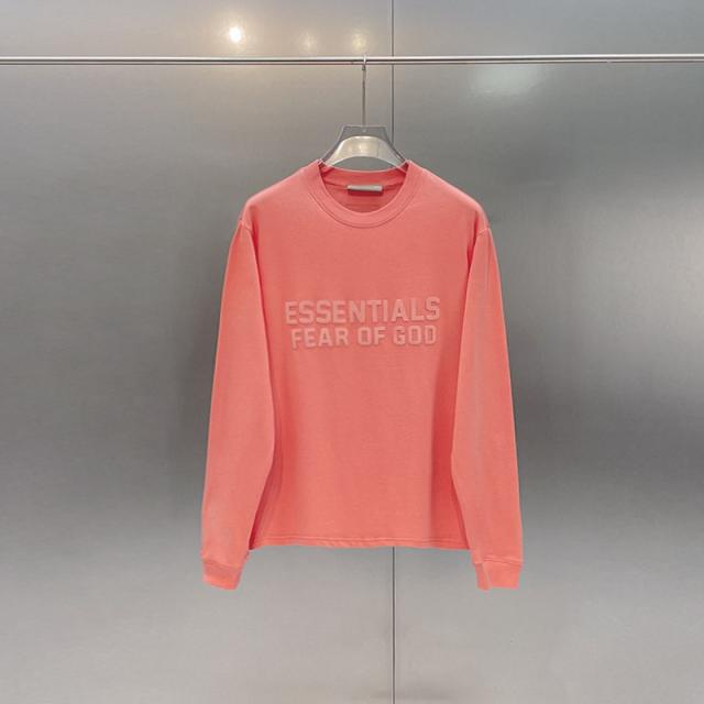 Fog  Fear of God Essentials Crewneck Sweatshirts Beige Pink Olive