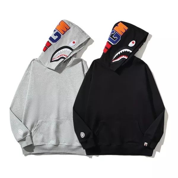 Bape Classic Pullover Clean White Black Shark Hoodie