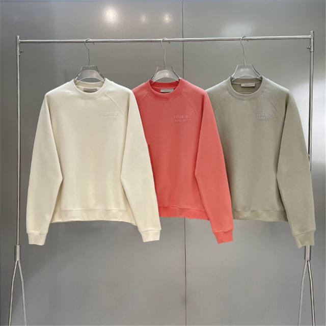Fear of God Essentials Crewneck Sweatshirt Beige Pink Olive