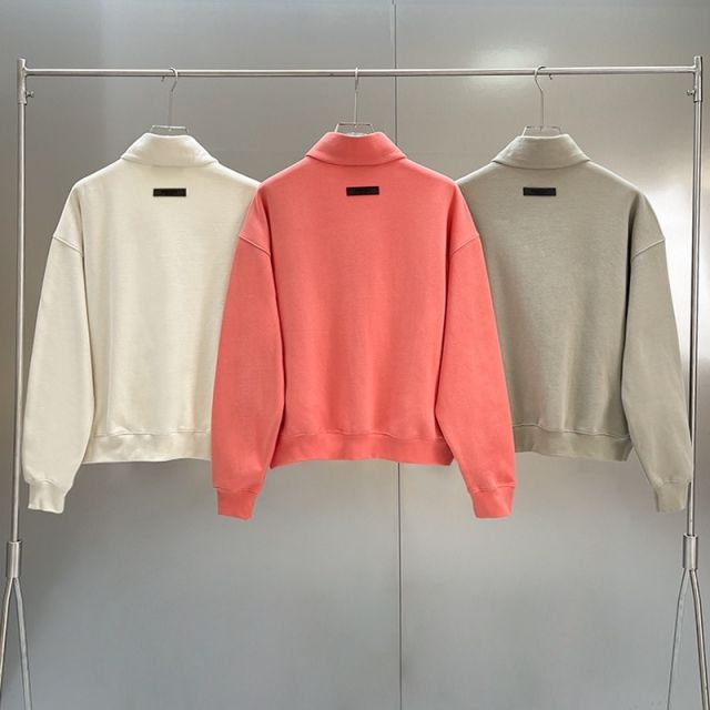 Fear of God Essentials Flocking Jacket Olive Beige Pink