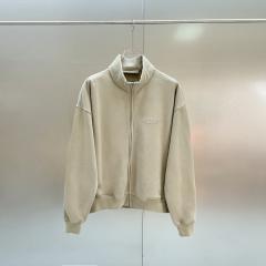 Fear of God Essentials Flocking Jacket Olive Beige Pink