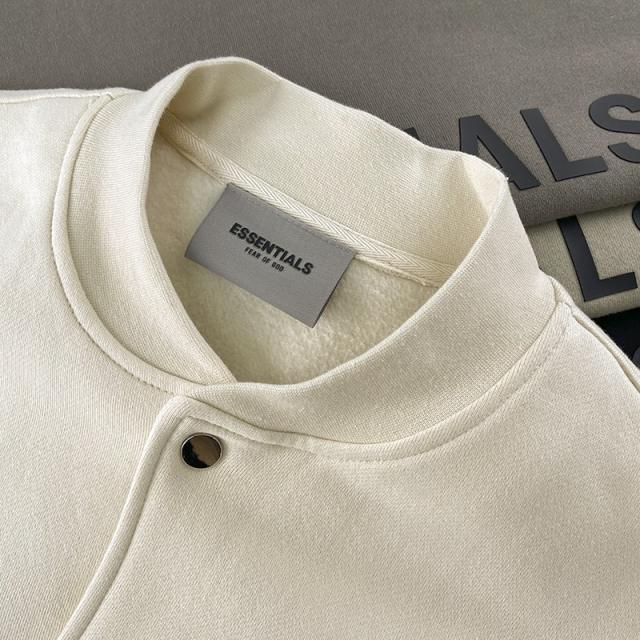 Fear of God Essentials Flocking Jacket Olive Beige Pink