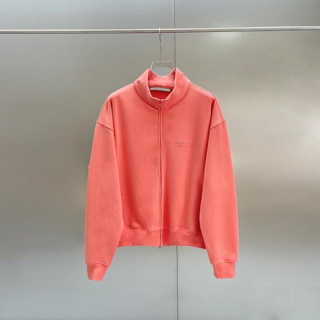 Fear of God Essentials Flocking Jacket Olive Beige Pink
