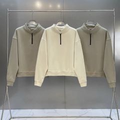 Fear of God Essentials Half-zipped Sweatshirt Beige Olive