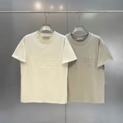 Fear of God Essentials Flocking T-shirts Beige Olive