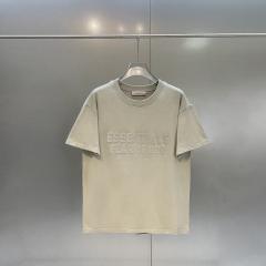 Fear of God Essentials Flocking T-shirts Beige Olive