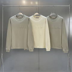 Fear of God Essentials Long Sleeve T-Shirt Beige Olive Clean Fits