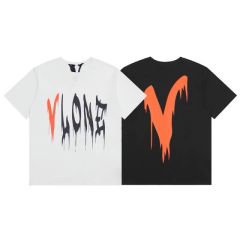 Vlone dissolve letters tee black white