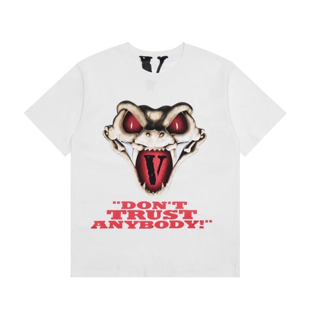 Vlone Snake DON'T TRUST ANYBODY T-Shirt white black