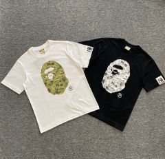 Bape Ink Camo A Bathing Ape Logo T-Shirts White Black