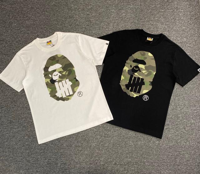 1:1 Quality Bape x Undefeated UNDFTD A Bathing Ape T-Shirts Black White
