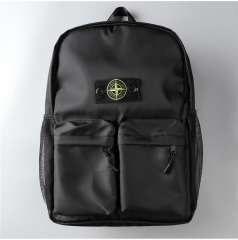 Stone Island Double Pocket Backpack (Black/Army Green)