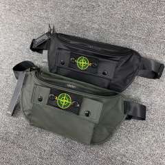 Stone Island Pocket Shoulder Bag Black Army Green