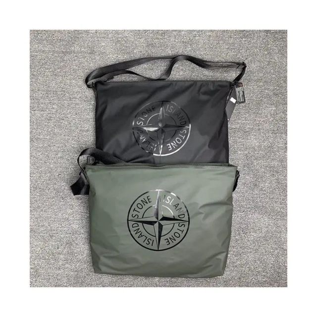 Stone Island Big Hang Bag & Shoulder Bag Black Army Green