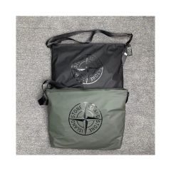Stone Island Big Hang Bag & Shoulder Bag Black Army Green
