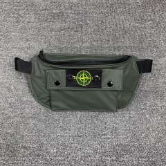 Stone Island Pocket Shoulder Bag Black Army Green