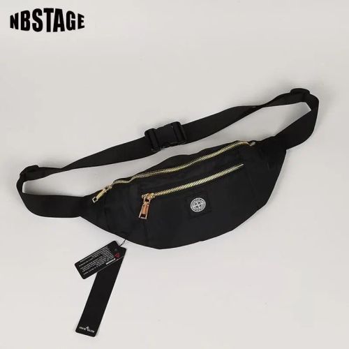 Stone Island Nylon Shoulder Bag (Black/Army Green)