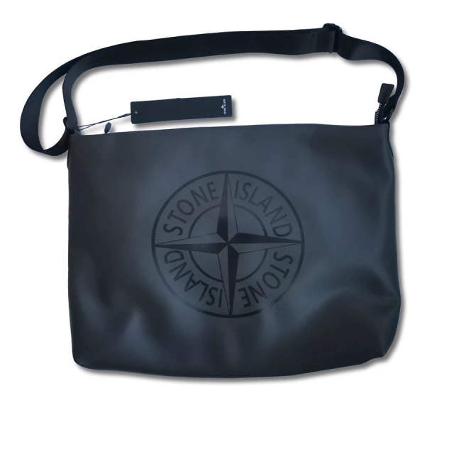 Stone Island Big Hang Bag & Shoulder Bag Black Army Green