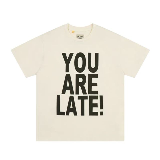 1:1 Quality Gallery Dept YOU ARE LATE tee t-shirt beige