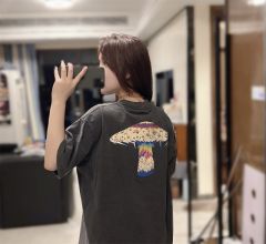 Saint mushrooms washed tee black